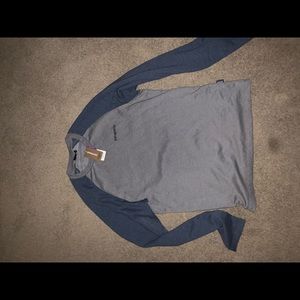 New Patagonia long sleeve 2 tone grey navy blue